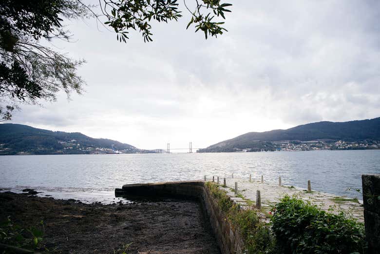 Vistas da ilha de San Simón