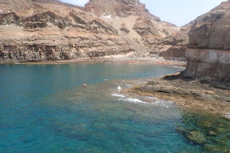 Playa de Tiritaña, donde haremos snorkel