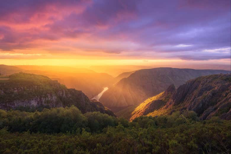 Atardecer en los cañones del Sil