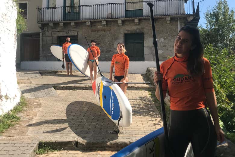 Listos para entrar en el agua