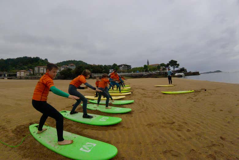 Pratiquez d'abord sur le sable !