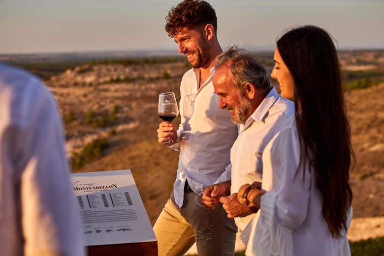 Visitando los viñedos
