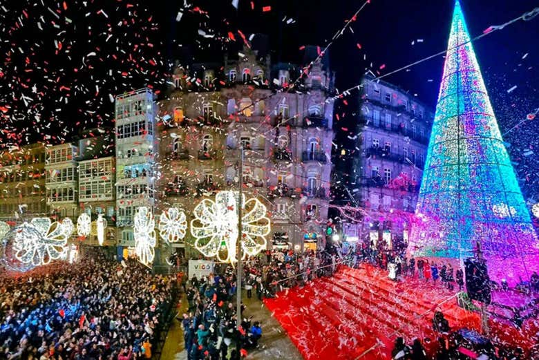 El ambiente navideño de Vigo os encantará