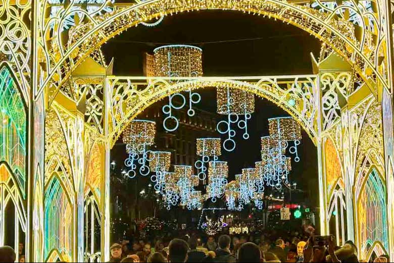 La calles de Vido en Navidad