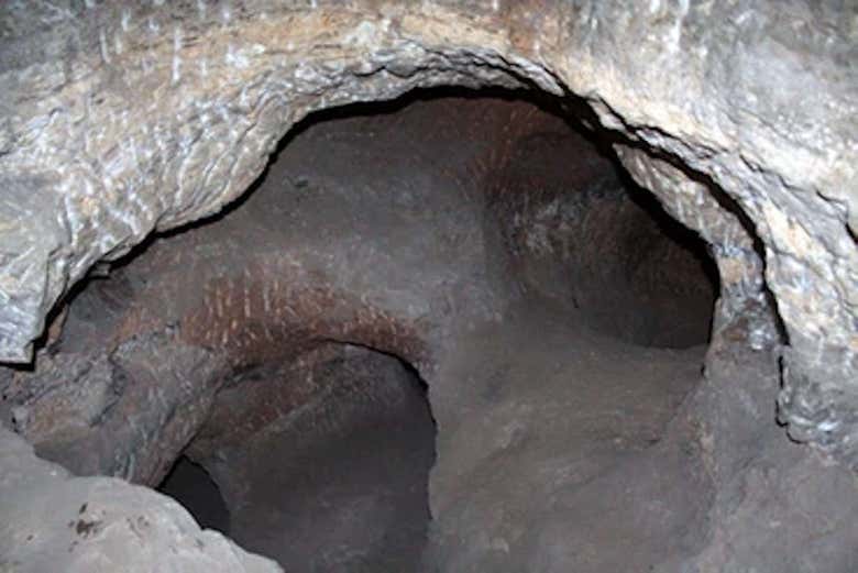 Interior de la mina romana