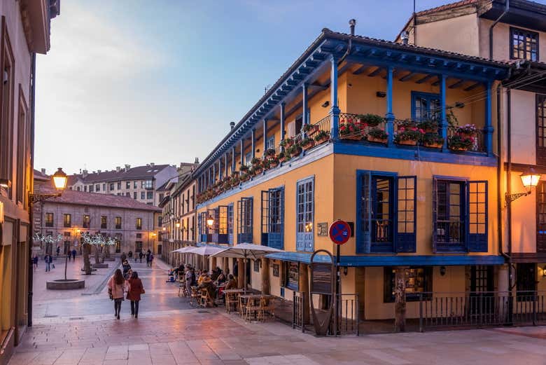 La Plaza del Fontón al atardecer