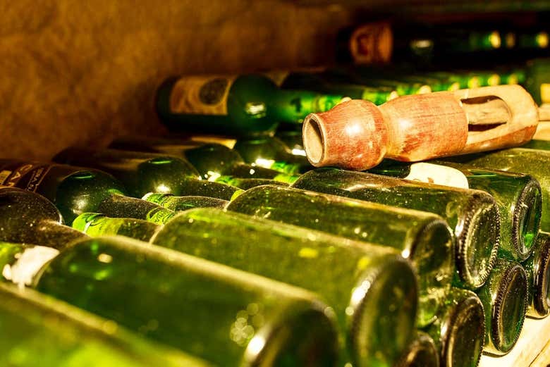 Botellas de sidra asturiana