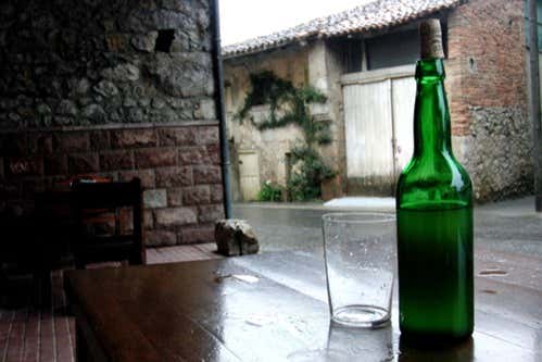 Une bouteille de cidre 