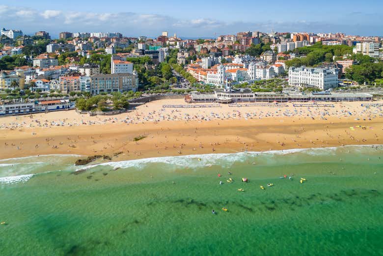 Panorámica de la playa de El Sardinero