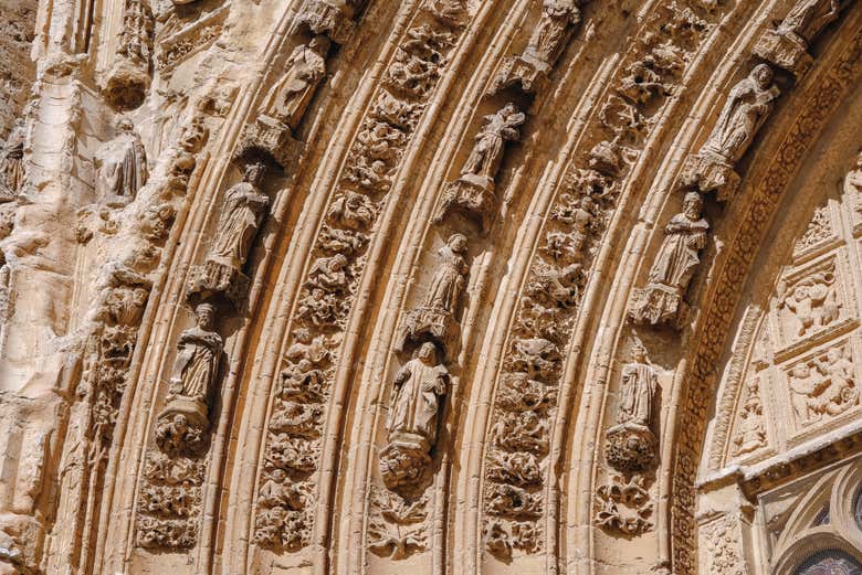 Détail de la façade de la cathédrale de Palencia