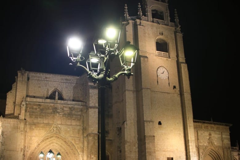 Catedral de Palencia en la noche