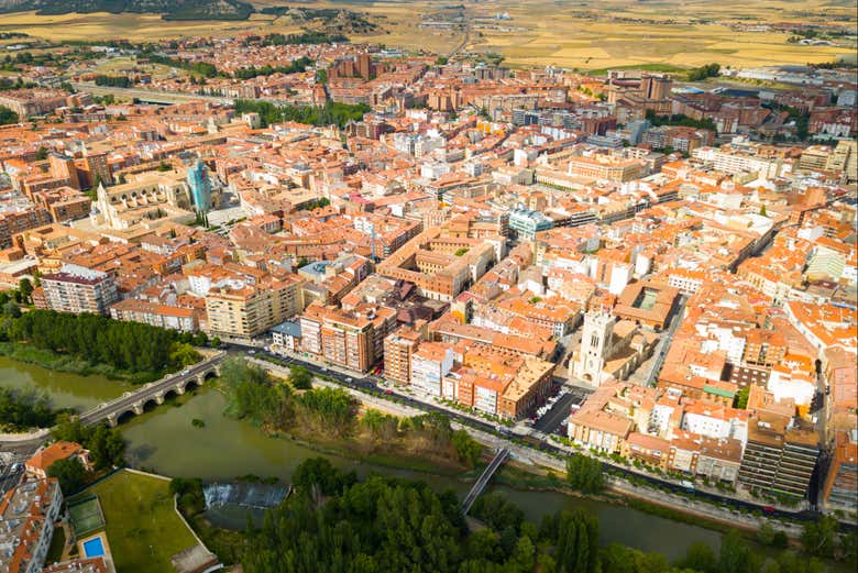 Vista aérea de la ciudad de Palencia