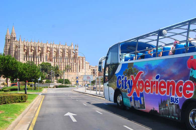 Recorriendo Palma en autobús descapotable