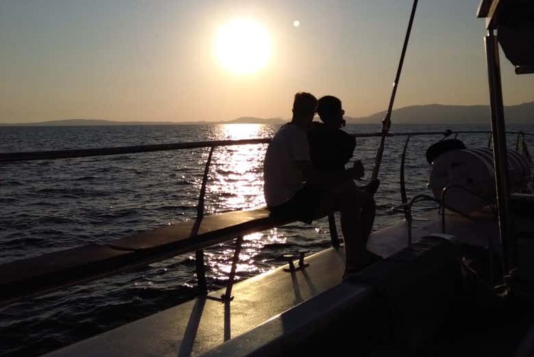 Atardecer en el catamarán