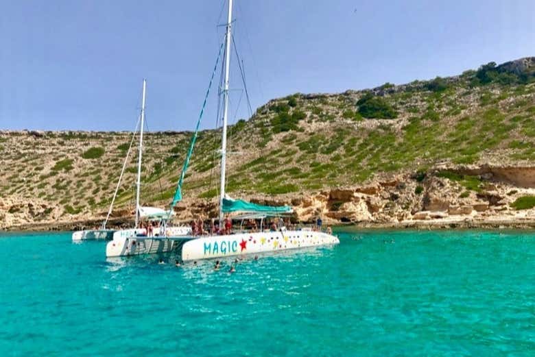 Catamaran de l'excursion