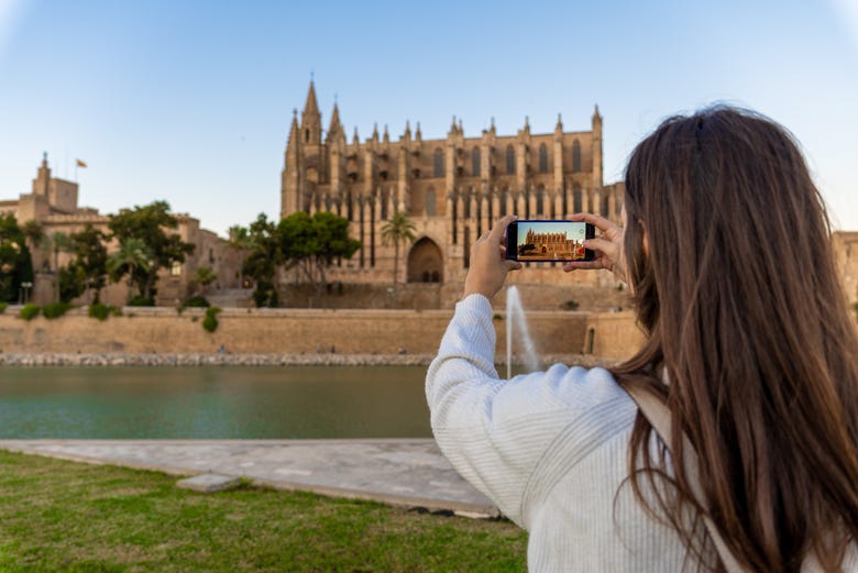 Fotografiando la catedral de Palma