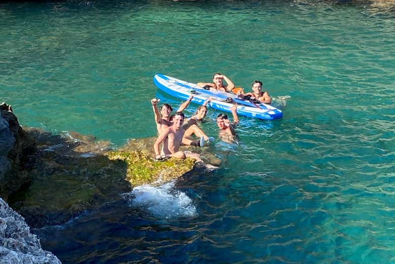 Facendo paddle surf