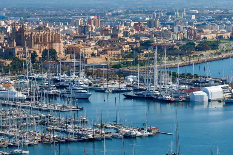 Vista panorámica del puerto de Mallorca