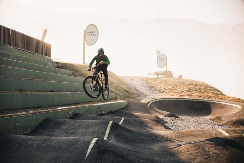 Una de las pistas para bicicletas de IrriSarri Land