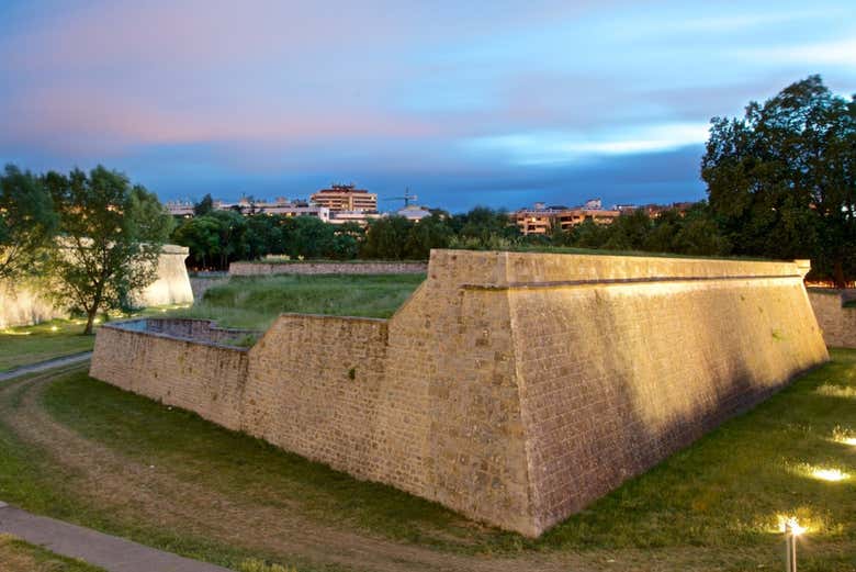 Particolare delle mura della città di Pamplona