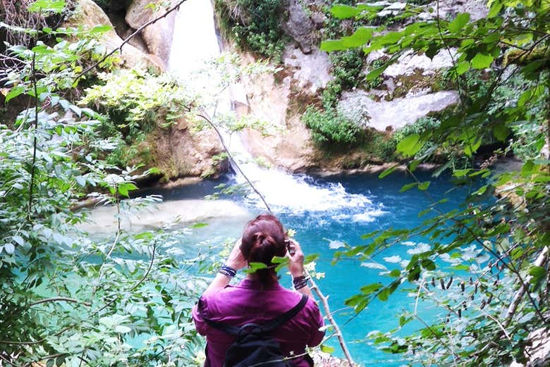 Disfrutando de las cascadas