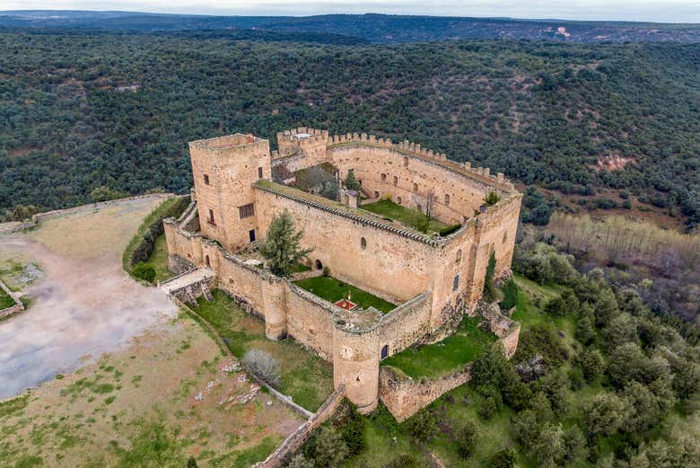 Aerial view of Pedraza Castle