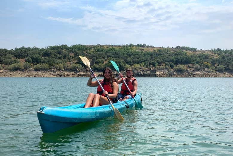 Enjoying the kayak route