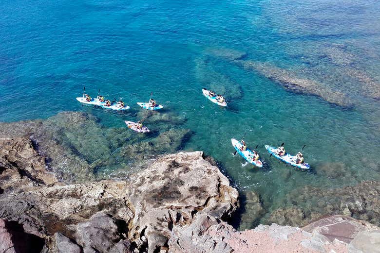 Kayak por las playas de Lanzarote
