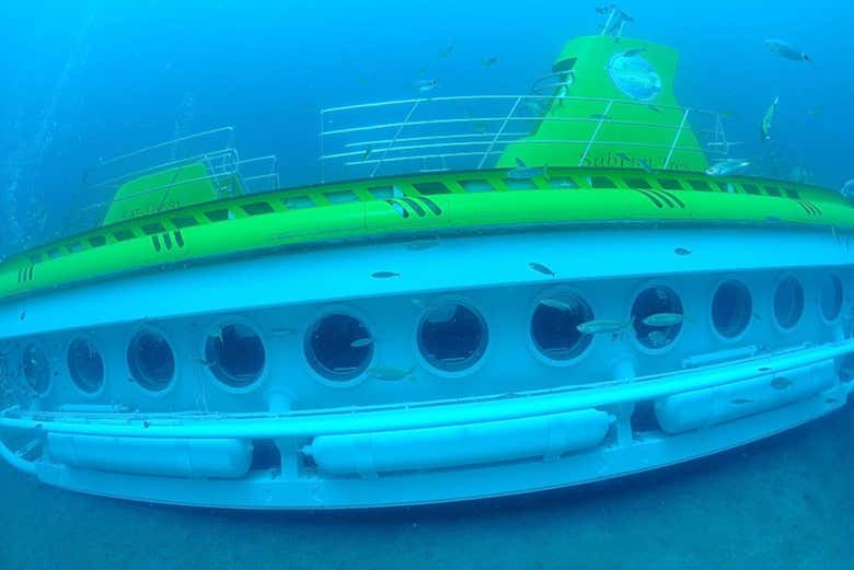Imagen del submarino bajo las aguas del Atlántico
