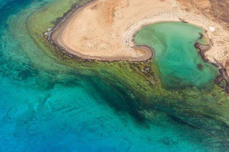 Vista aérea de la costa