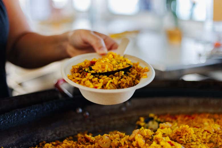 Paella a bordo del barco