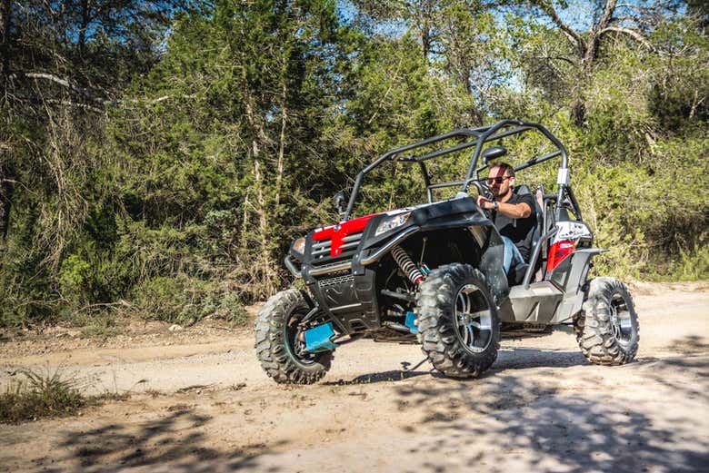 Exploring Ibiza in a quad buggy