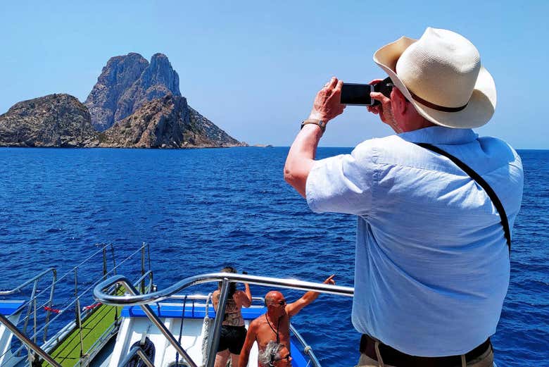 Desfrutando da travessia por Es Vedrá