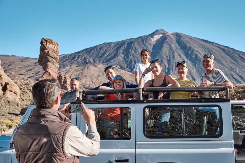 Photo de groupe depuis le Parc National du Teide