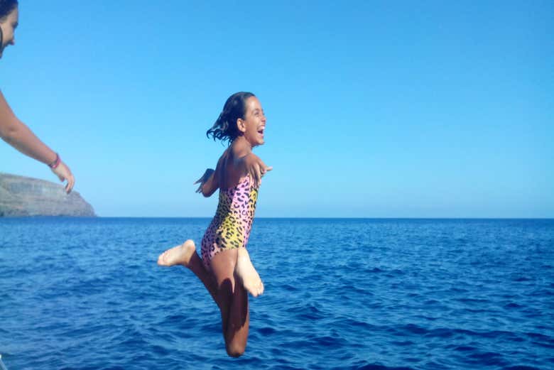 Un chapuzón en alta mar