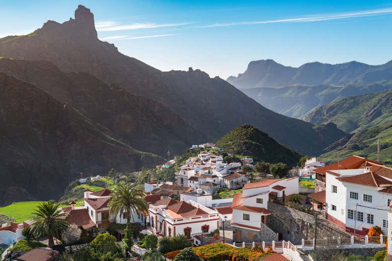 Paisaje del Roque Nublo desde la Cruz de Tejeda