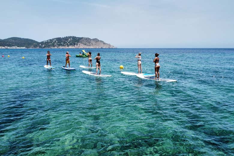 Détente sur les planches de paddle