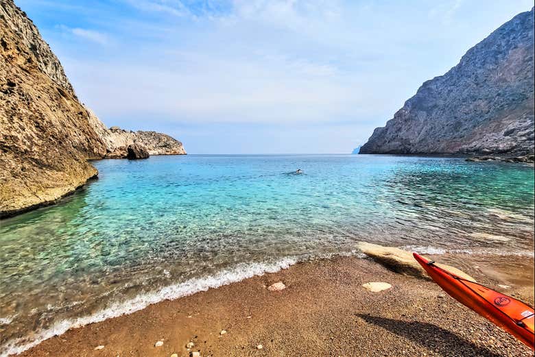 Vistas de la playa virgen que visitaremos