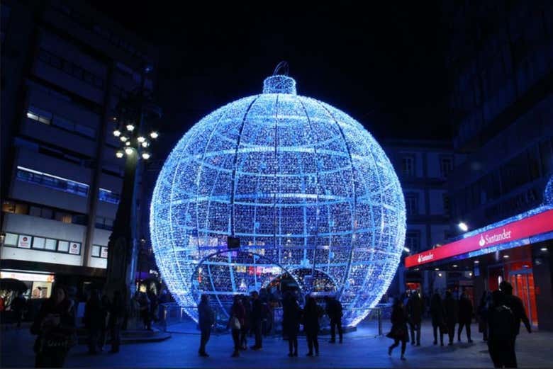 Desfrutando das luzes de Vigo