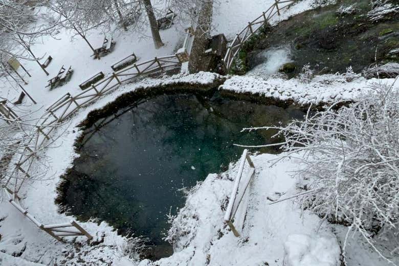 Paisaje con nieve en la Sierra de Segura