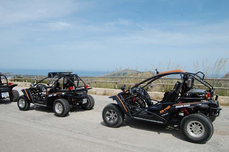 Buggies aparcados en una de las paradas