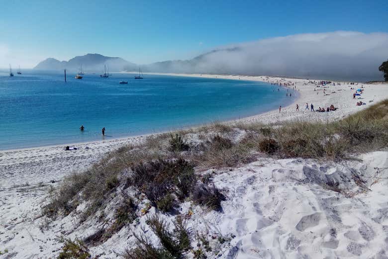 Desfrutando de um dia de praia