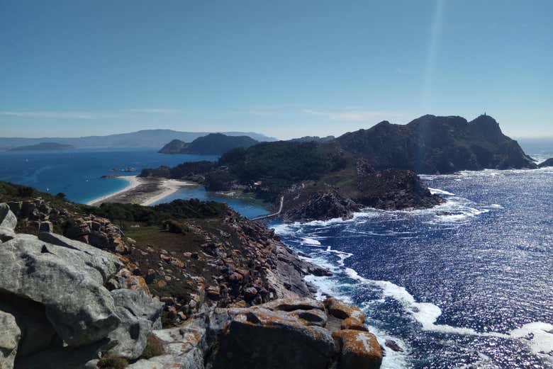 Vista panorâmica das ilhas Cíes