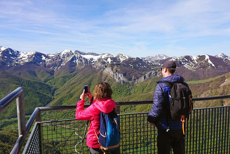 Contemplando la vista sui Picos de Europa