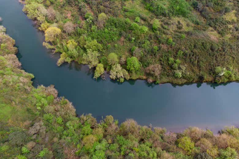Vista aérea del río