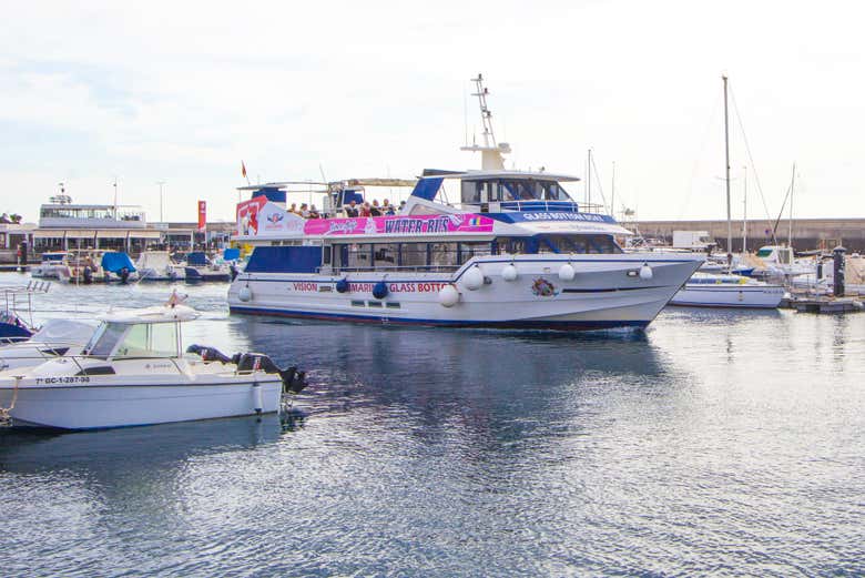 Our glass-bottomed boat