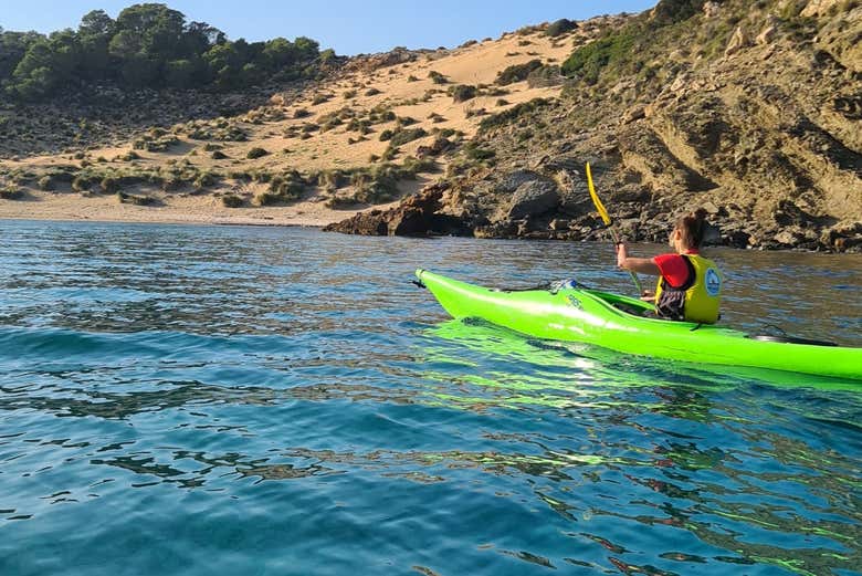 Disfrutando de la ruta en kayak