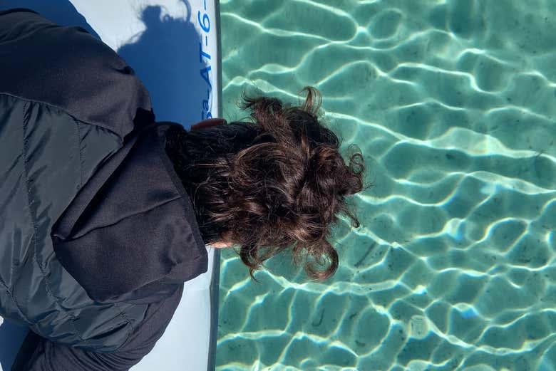 Osservando l'acqua trasparente