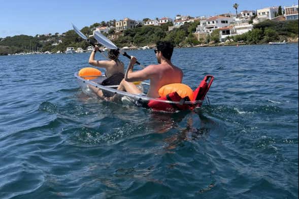 Tour en kayak transparente por la bahía de Puerto de Addaya y sus islas