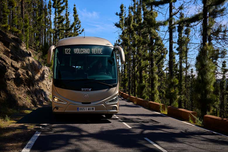 Ônibus com o qual iremos para o Teide